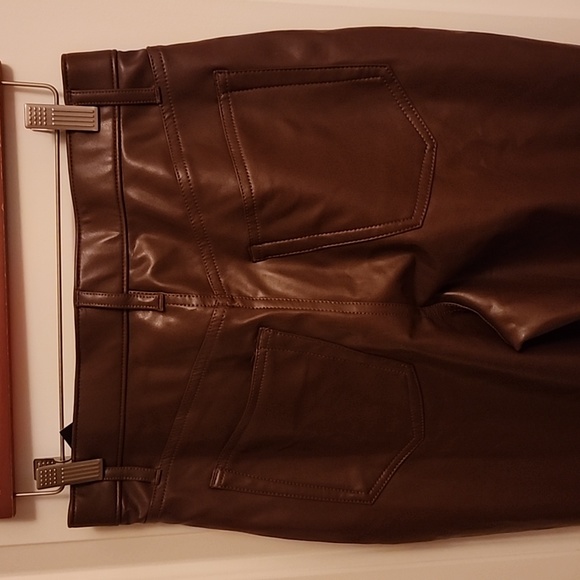 NWT A&F Faux Leather Jeans, Size 4/27, Brown - Picture 4 of 6